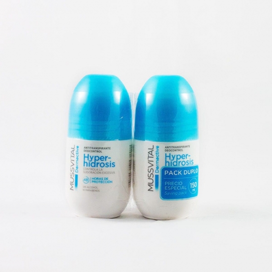 Mussvital dermactive desodorante hiperhidrosis roll-on 75ml duplo-Farmacia Olmos