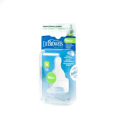 Comprar Dr Brown's tetina natural flow silicona standard cereales +9m 2 un