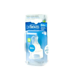 Comprar Dr Brown's Tetina Natural Flow Silicona Standard + 3m 2 Un