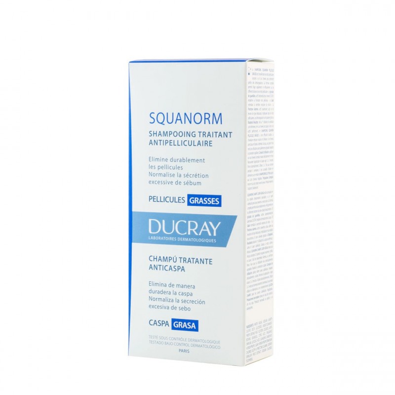 Squanorm champu anticaspa grasa 200ml-Farmacia Olmos