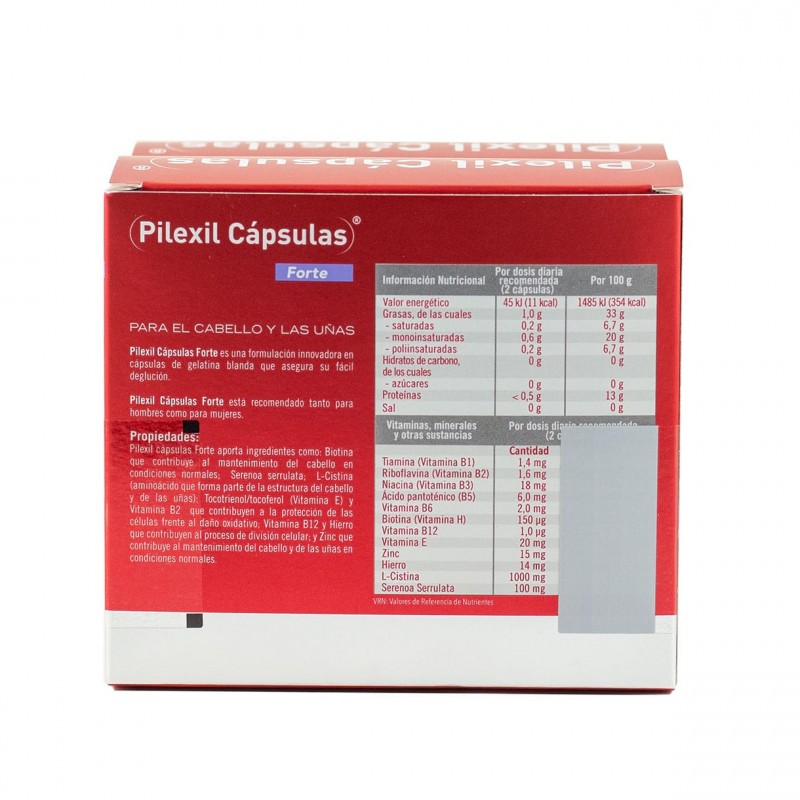 Pilexil forte 100 capsulas duplo-Farmacia Olmos