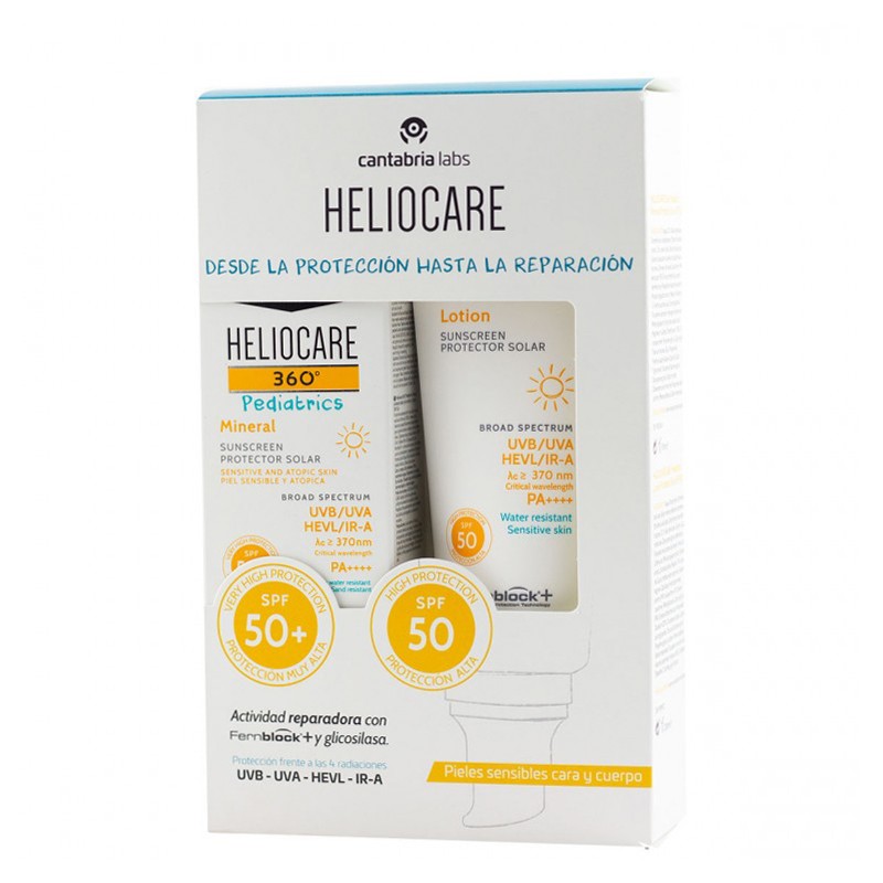 Heliocare 360º pediatrics spf 50+ pack mineral 50ml+ locion 200ml-Farmacia Olmos