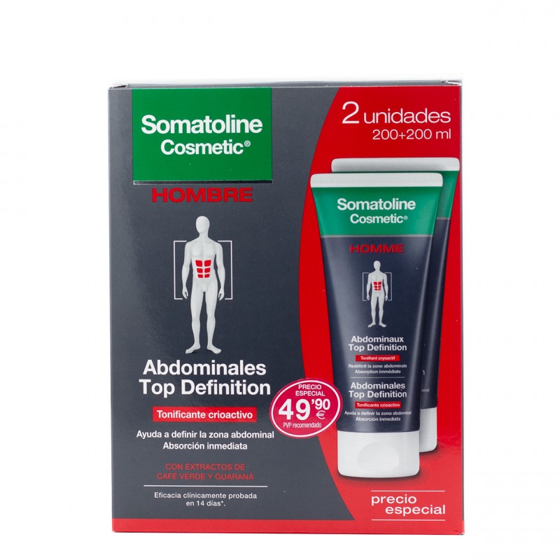 Somatoline hombre abdominales top definition 200ml duplo-Farmacia Olmos