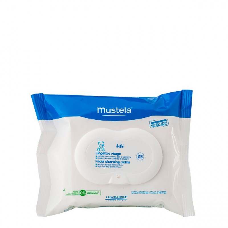 Mustela toallitas limpiadoras 25 unidades-Farmacia Olmos
