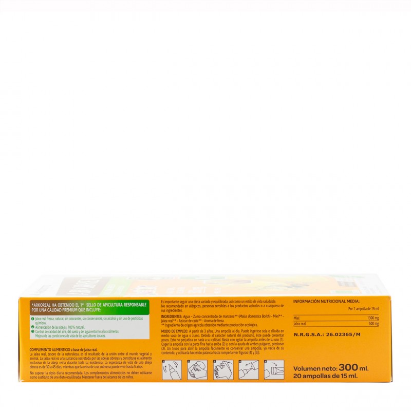 Arkoreal jalea real junior 50o mg 20 ampollas-Farmacia Olmos