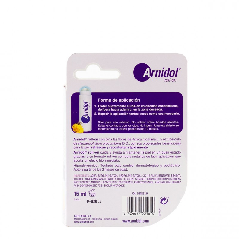 Arnidol roll-on 15ml-Farmacia Olmos