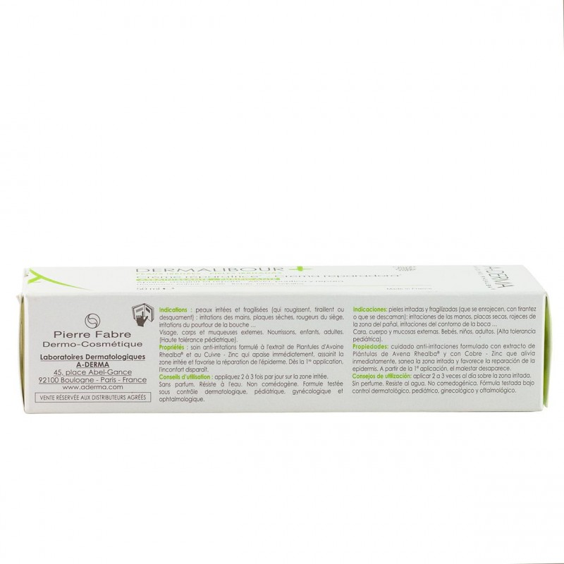A-derma dermalibour+ crema reparadora  50ml - Farmacia Olmos