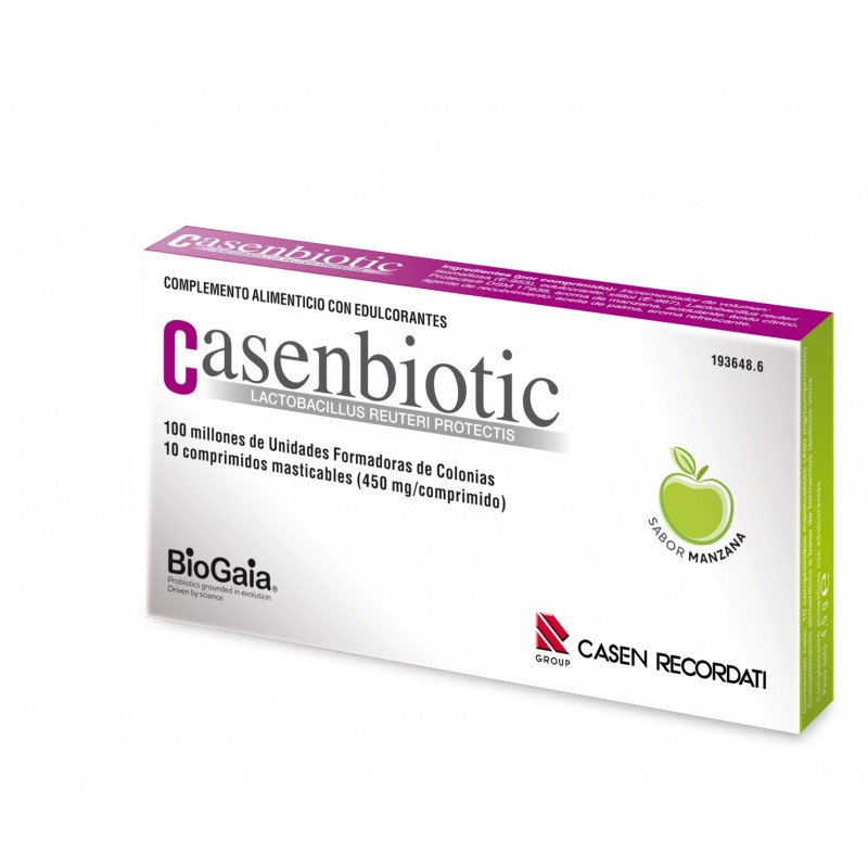 Casenbiotic manzana 10 comprimidos masticables - Farmacia Olmos