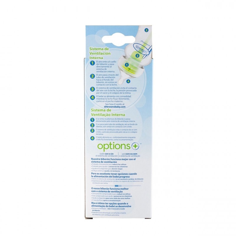 Dr brown´s biberon options+ boca ancha 150 ml - Farmacia Olmos