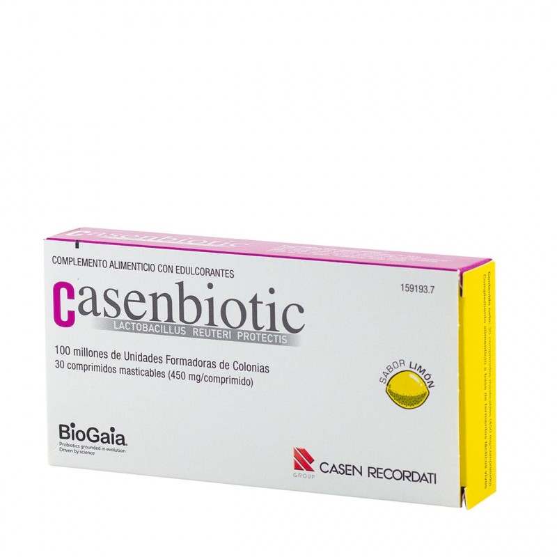 Casenbiotic limon 30 Comprimidos masticables - Farmacia Olmos