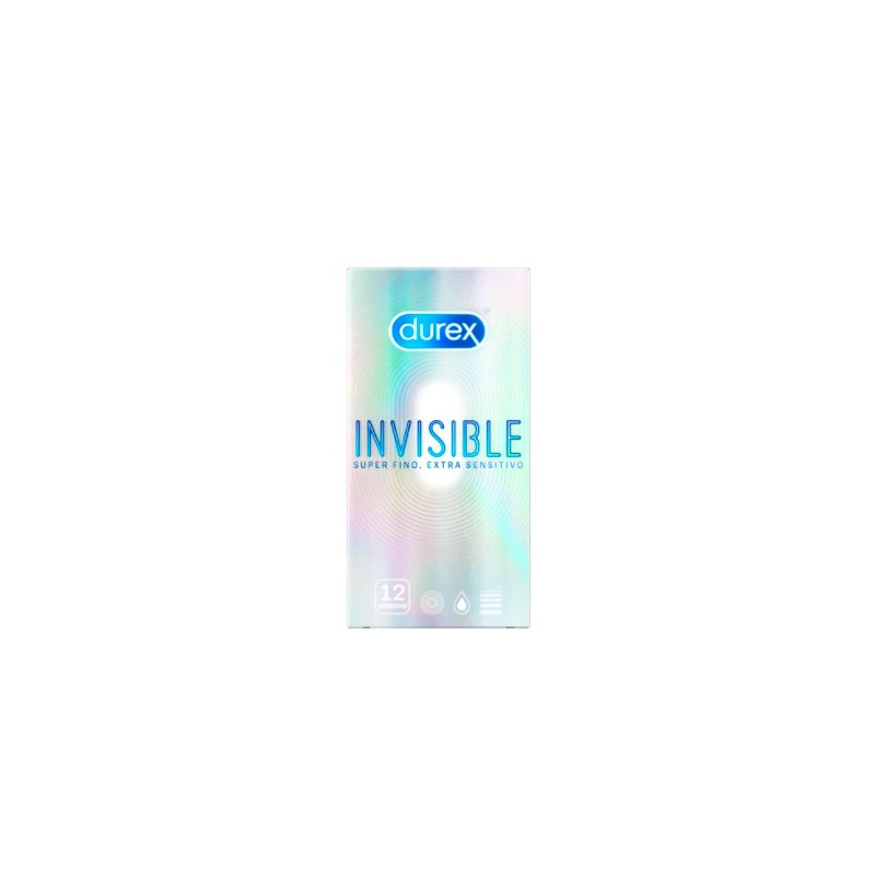 Durex invisible superfino extra sensitivo 12 preservativos - Farmacia Olmos
