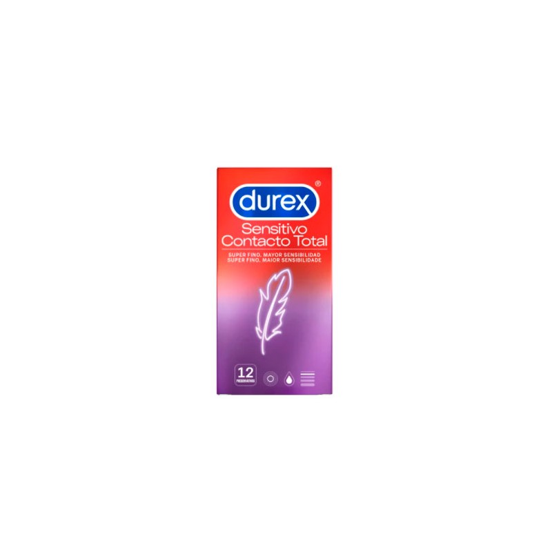 Durex sensitivo contacto total 12 preservativos - Farmacia Olmos