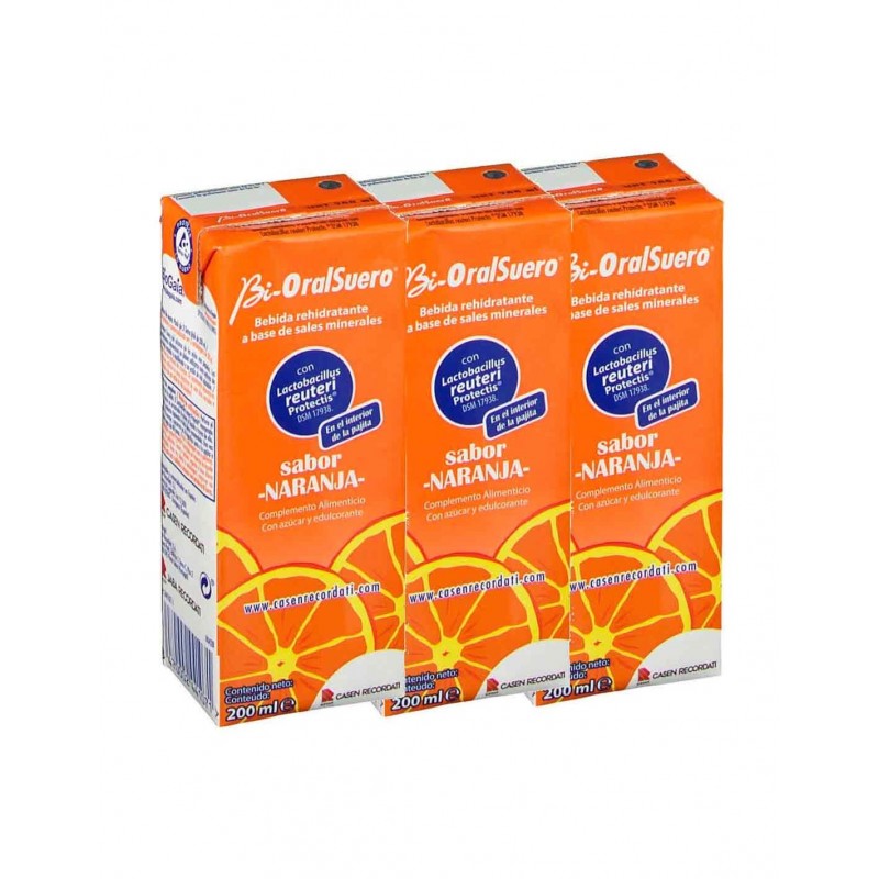 Bioralsuero naranja 3x200 ml -Farmacia Olmos