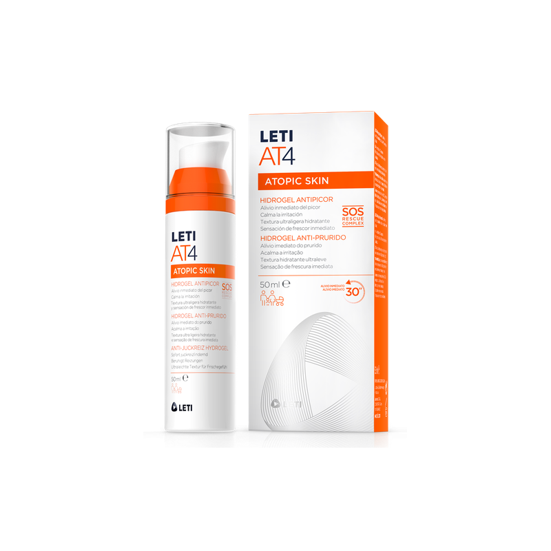 Leti at-4 atopic skin hidrogel antipicores 50ml-Farmacia Olmos