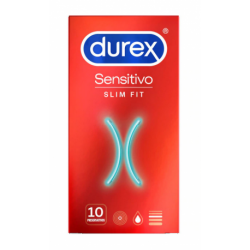 Durex sensitivo slim fit 10 preservativos-Farmacia Olmos