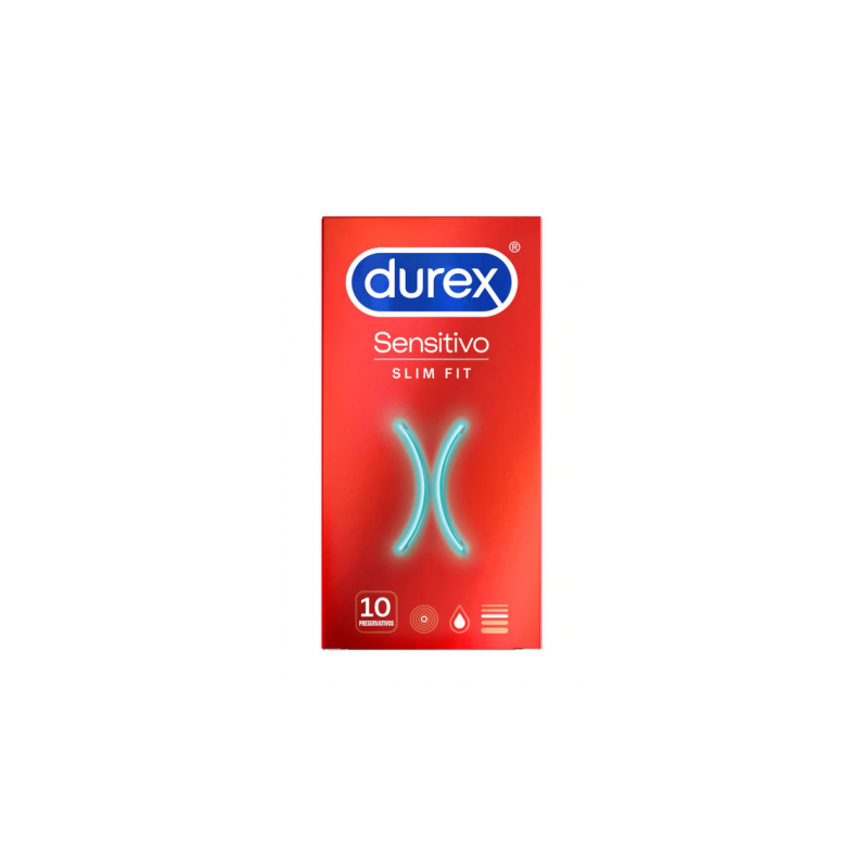 Durex sensitivo slim fit 10 preservativos-Farmacia Olmos