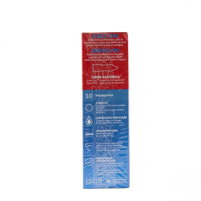 Durex sensitivo xl 10 preservativos-Farmacia Olmos