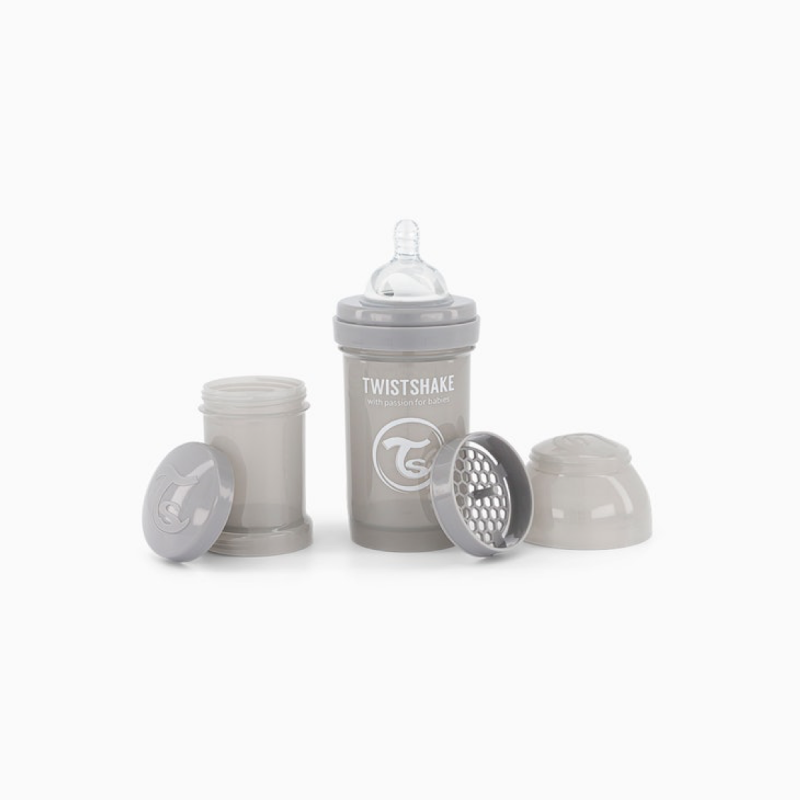 Twistshake biberon anti-colico gris 180ml-Farmacia Olmos