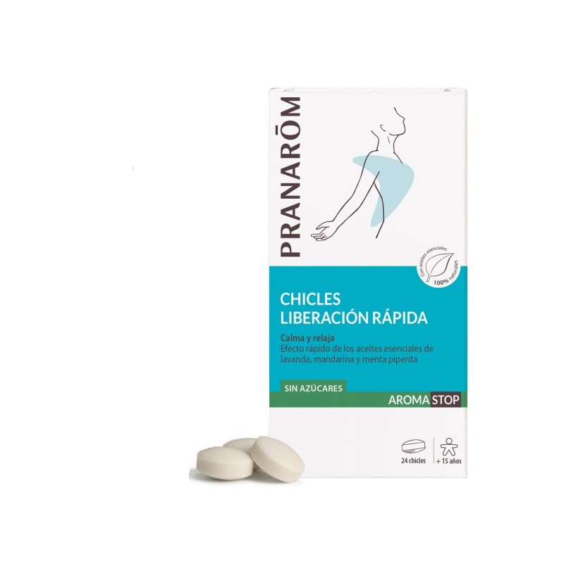 Pranarom aromastop chicles liberacion rapida 24 chicles-Farmacia Olmos