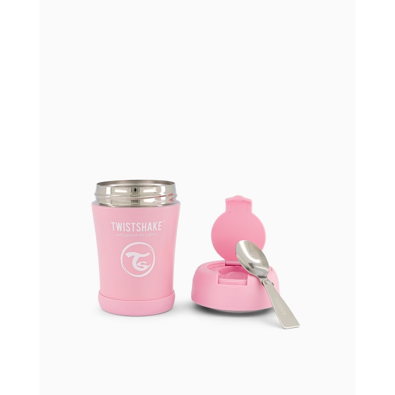 Twistshake food container rosa 350ml- Farmacia Olmos