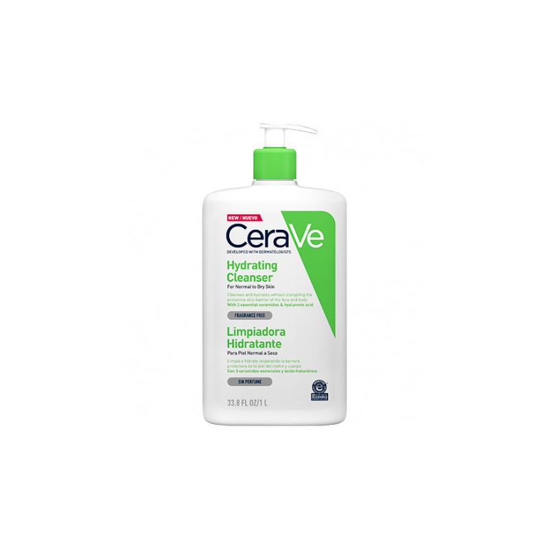 Cerave limpiadora hidratante piel normal/seca 1l-Farmacia Olmos