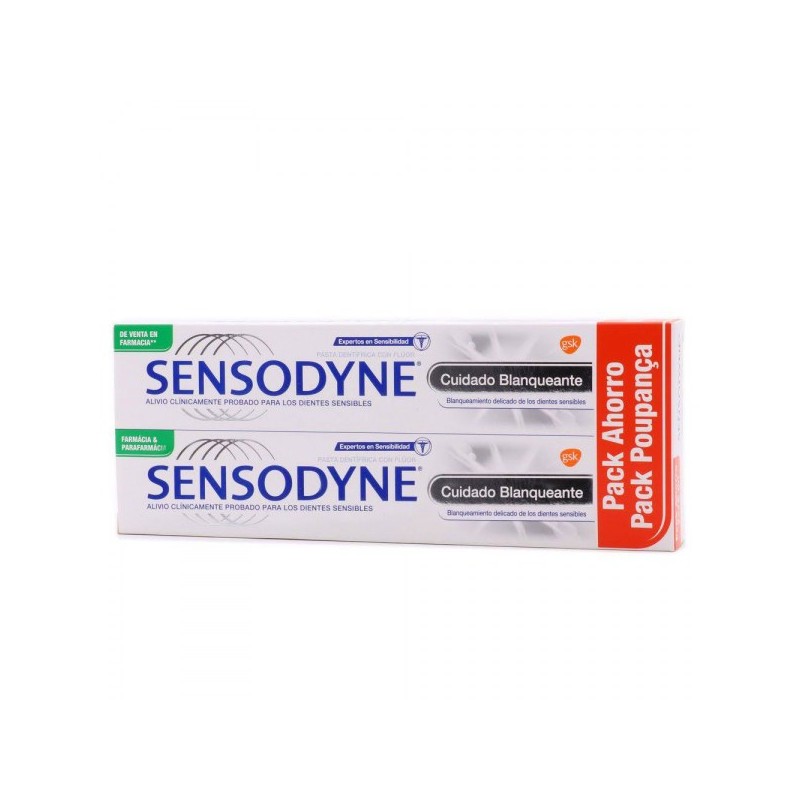 Sensodyne cuidado blanqueante 75ml duplo-Farmacia Olmos