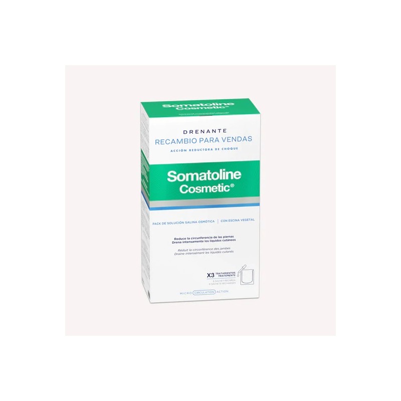 Somatoline vendas reductoras dreantes recambio 3 tratamientos-Farmacia Olmos