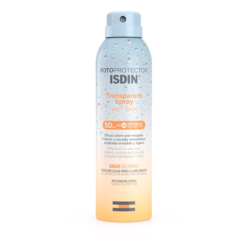 Isdin fotoprotector spray transparent wet skin spf 30 250ml - Farmacia Olmos