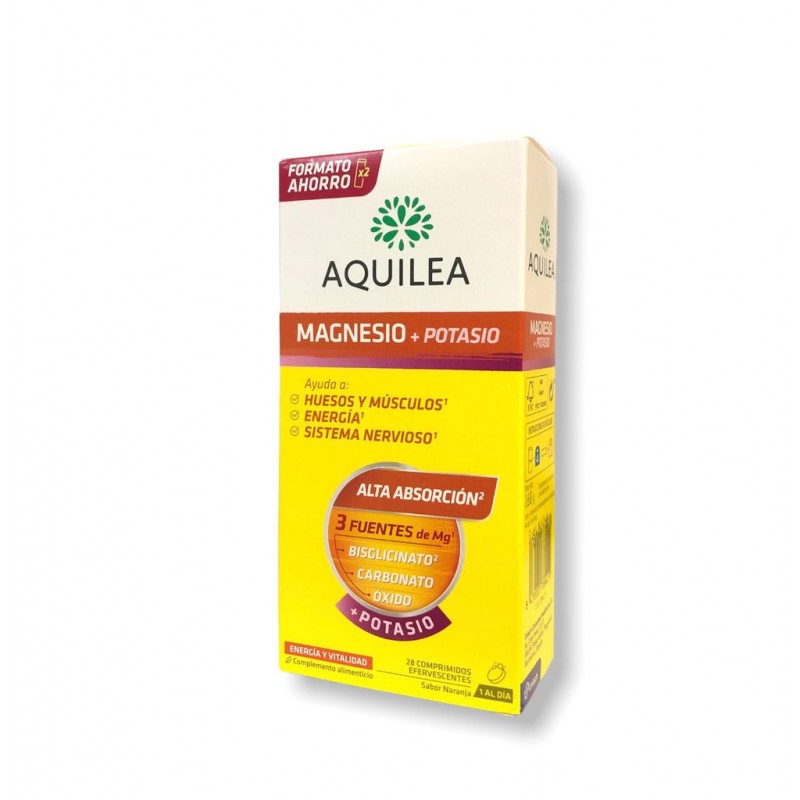 Aquilea  magnesio+ potasio 28 comprimidos efervescentes-Farmacia Olmos