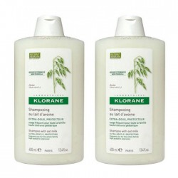 Klorane champu extrasuave a la avena 400ml duplo-Farmacia Olmos