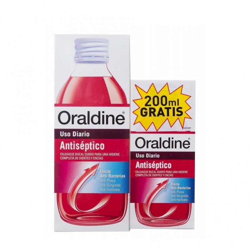 Oraldine antiseptico pack 400ml+200ml-Farmacia Olmos