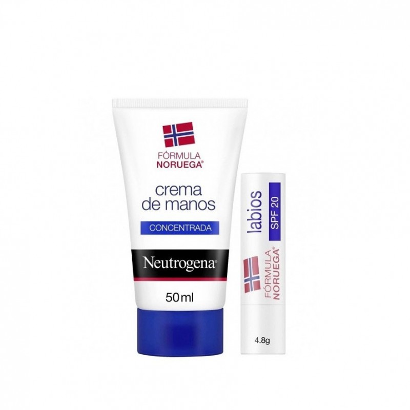Neutrogena crema de manos concentrada 50ml+labial spf20-Farmacia Olmos