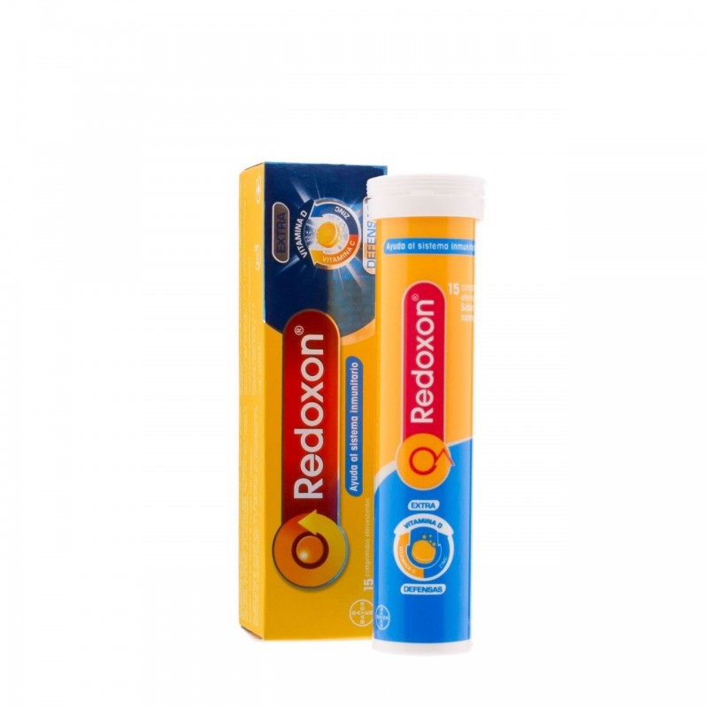 Redoxon extra defensas 15 comprimidos efervescentes naranja-Farmacia Olmos