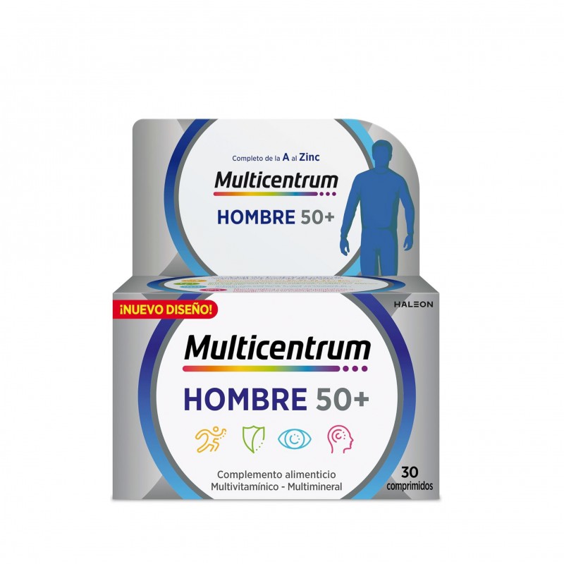 Multicentrum hombre 50+ 30 comprimidos-Farmacia Olmos