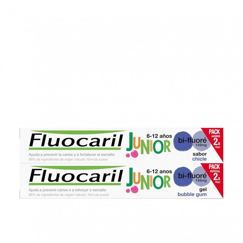 Fluocaril junior 6-12 años gel bubble 75ml duplo - Farmacia Olmos