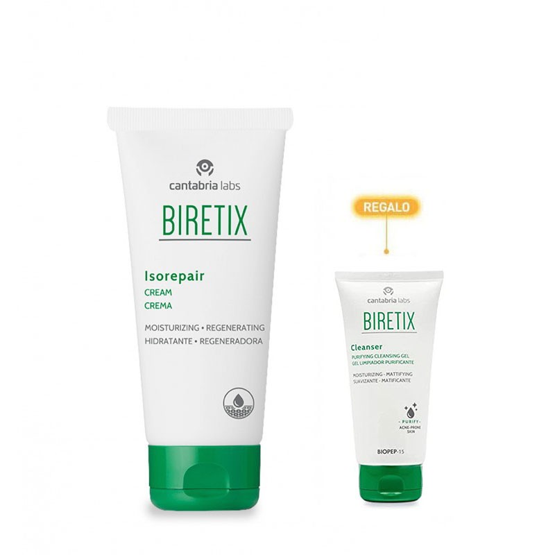 Biretix isorepair crema 50ml +regalo cleanser 100 ml-Farmacia Olmos