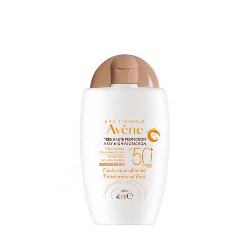 Avene proteccion spf 50+ fluido mineral color 40 ml-Farmacia Olmos