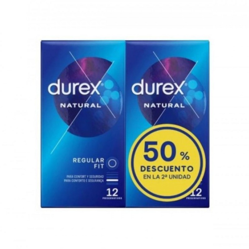 Durex natural 12  preservativos pack duplo- Farmacia Olmos