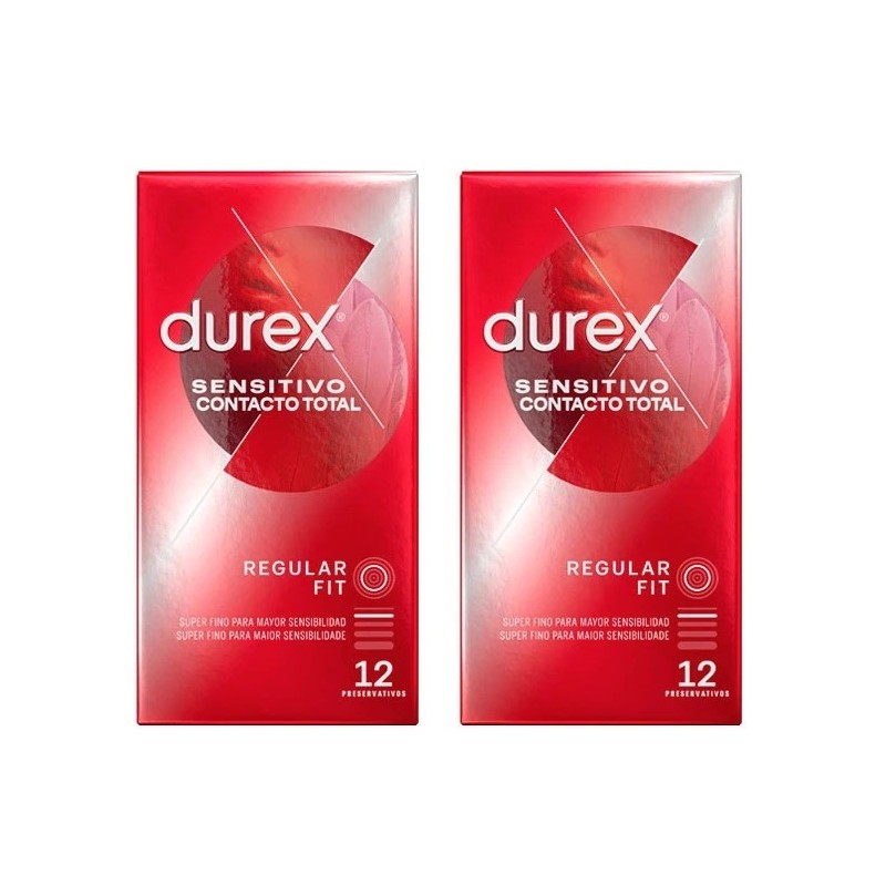 Durex sensitivo contacto total 12 preservativos duplo-Farmacia Olmos