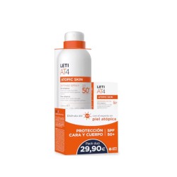 Leti at4 pack proteccion cara y cuerpo spf50-Farmacia Olmos
