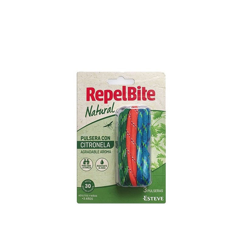 Repel bite natural pulsera de cuerda con citronela 3 unidades-Farmacia Olmos