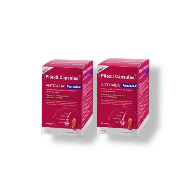 Pilexil anticaida fortemax  60 capsulas duplo - Farmacia Olmos.