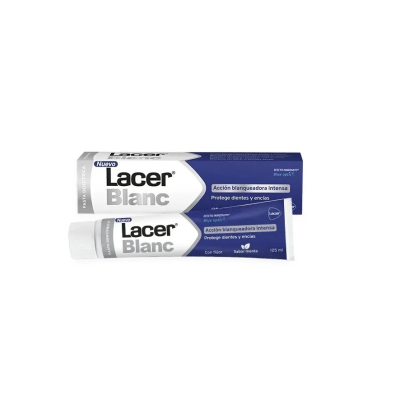 Lacer blanc plus blanqueadora sabor menta 125ml - Farmacia Olmos.