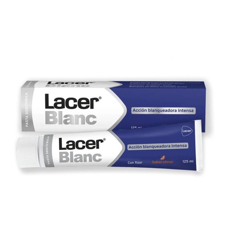 Lacer blanc plus pasta dental blanqueadora sabor citrus 150ml - Farmacia Olmos.