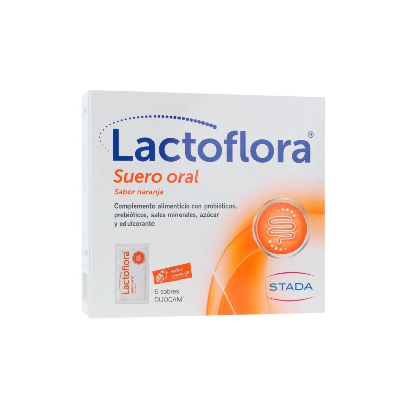 Lactoflora suero oral naranja 6 sobres - Farmacia Olmos