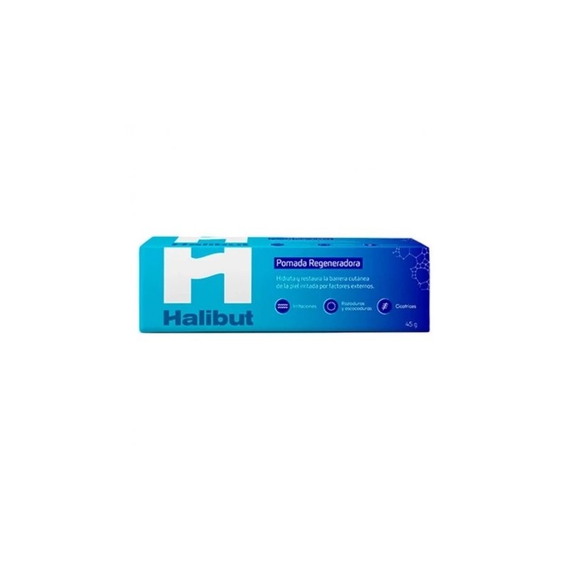 Halibut pomada regeneradora 45g - Farmacia Olmos.