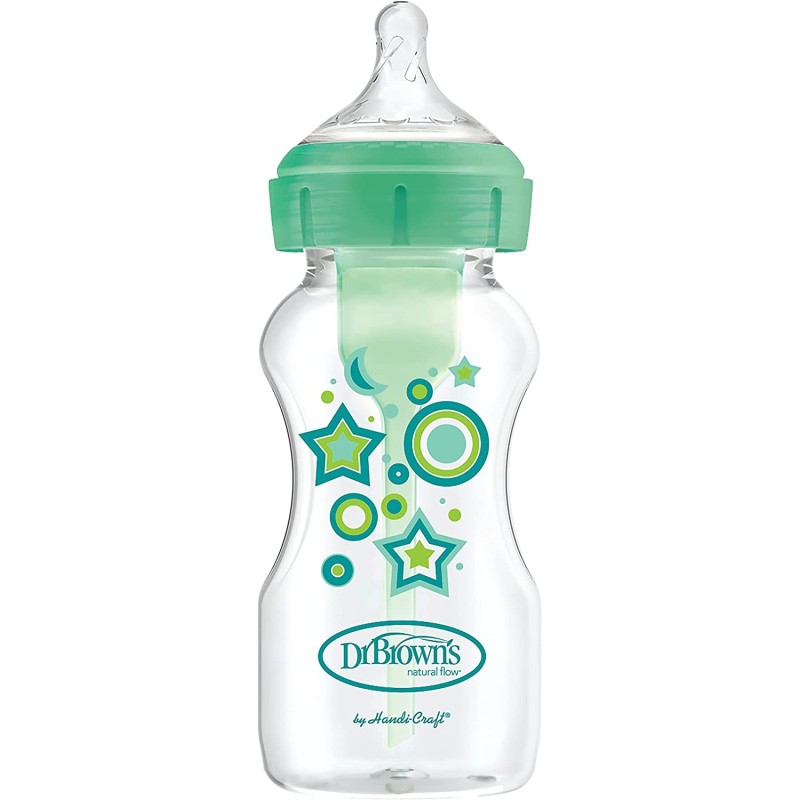 Dr brown´s biberon options + boca ancha 270ml verde