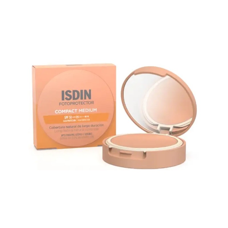 Isdin fotoprotector compact spf50+ medium 10g - Farmacia Olmos