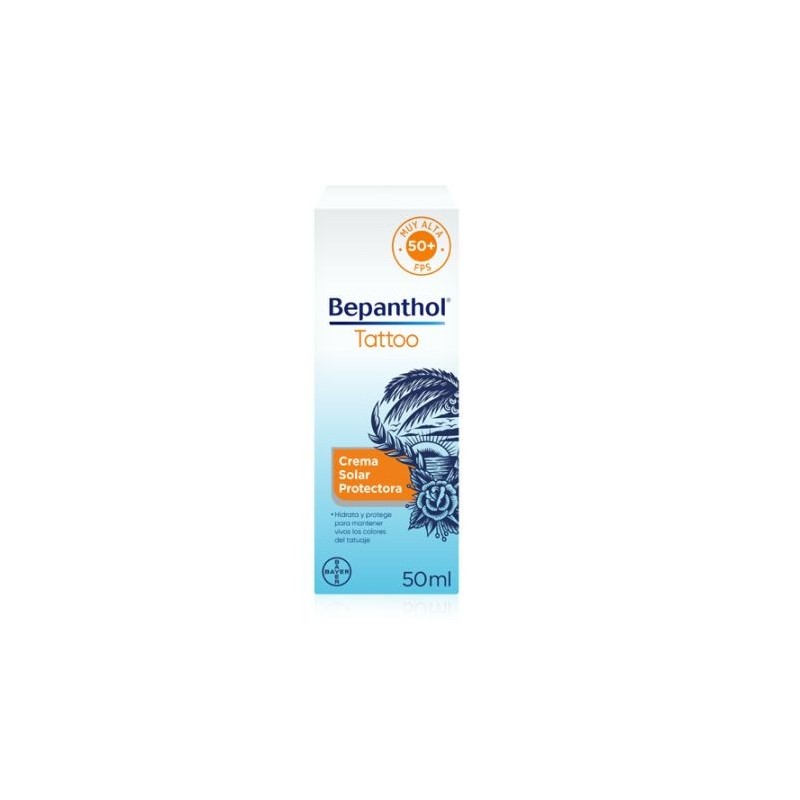 Bepanthol tattoo crema solar protectora spf50+ 50ml - Farmacia Olmos