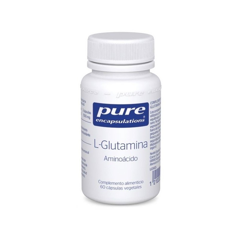 Pure encapsulations l-glutamina  60 cápsulas vegetales - Farmcia Olmos
